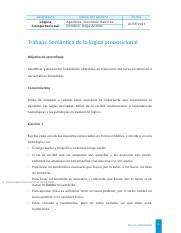 Semantica De La Logica Proposional Docx Asignatura L Gica