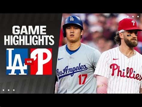 Dodgers Vs Phillies Game Highlights Mlb Highlights