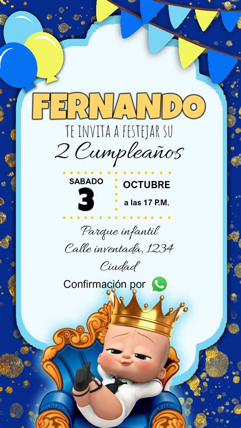 Plantillas De Invitaciones De Jefe En Pa Ales O Bebe Jefazo Para