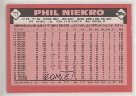 Topps Traded Collector S Edition Tiffany T Phil Niekro For