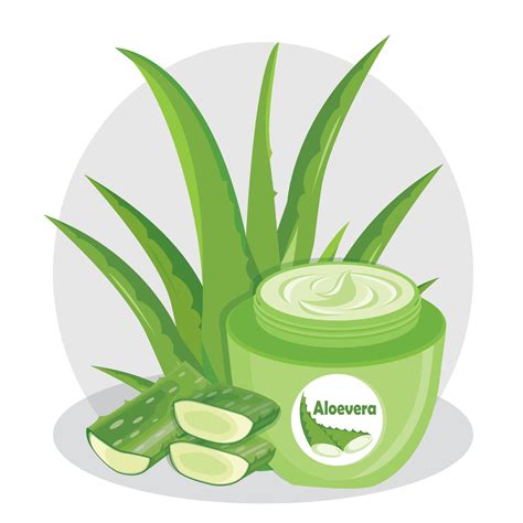 Aloe vera cosmetic cream.Aloe vera background design 7167219 Vector Art