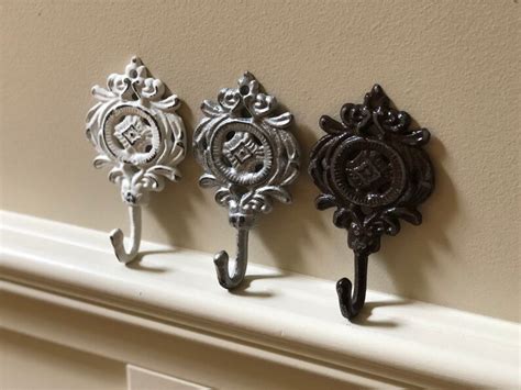 Cast Iron Decorative Wall Hook Pick Color Shabby Chic Metal Etsy