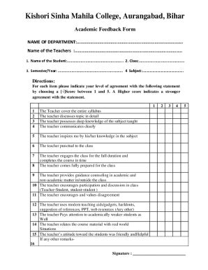 Fillable Online Feedback Forms All Fax Email Print PdfFiller