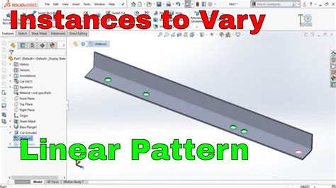 Linear Pattern At Different Distance In Solidworks Youtube