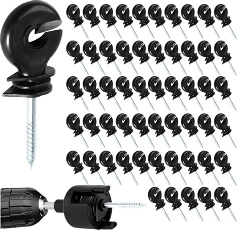 Pcs Black Electric Fence Insulator Screw In Insulator Fence Ring