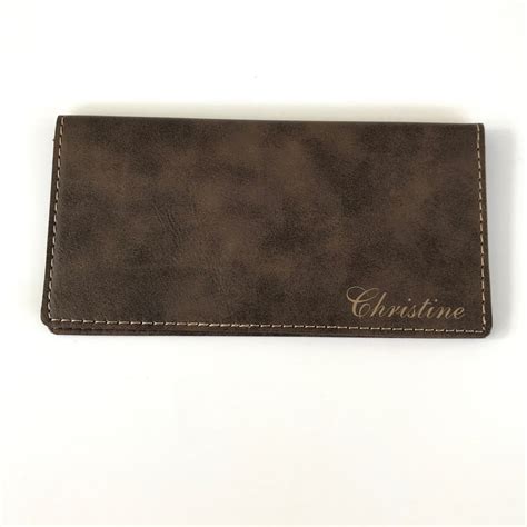 Monogrammed Faux Leather Checkbook Cover for Men Checkbook - Etsy