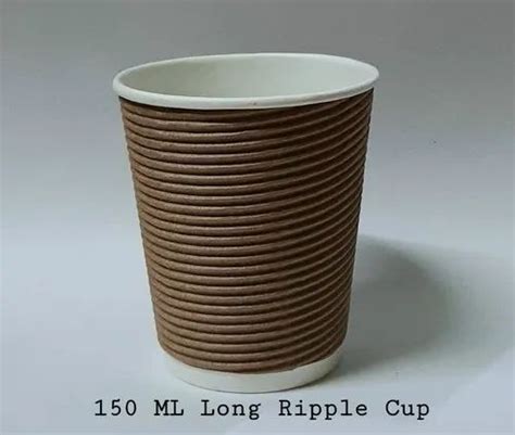 Brown 150ml Disposable Rippled Paper Cup At Rs 1 40 Piece In Greater