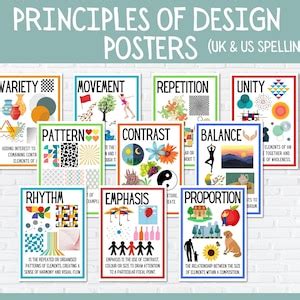 Principles of Design Posters, Art Classroom Posters, Classroom Poster ...