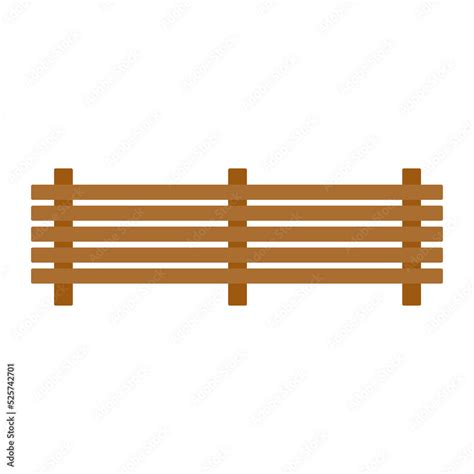 Vector fence silhouette. Black wooden fence isolated on white ...