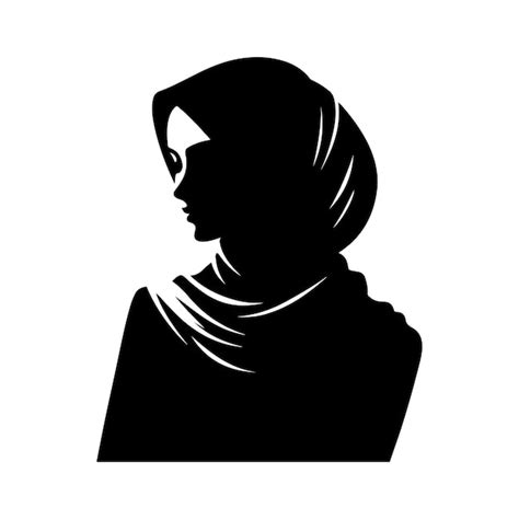 Premium Vector Hijab Style Woman Vector Black Color A Stylish Hijab