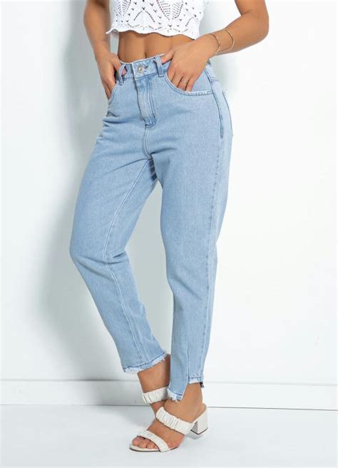 Calça Jeans Clara Mom Jeans Bolsos Sawary Sawary Jeans