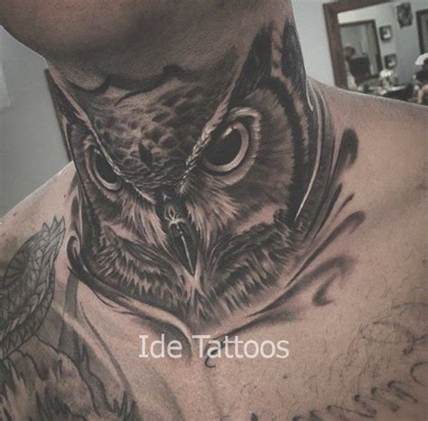 30 Owl Neck Tattoo Designs For Men Bird Ink Ideas Owl Neck Tattoo Neck Tattoo Neck Tattoo