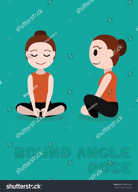 Yoga Bound Angle Pose Cartoon Vector Stock Vector Royalty Free