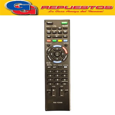 CONTROL REMOTO LED SIMILAR A SONY SMART 3D RMYD0998 3858 R47
