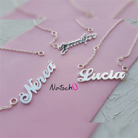 Collar Con Nombre En Plata De Ley Silver Necklace Jewelry