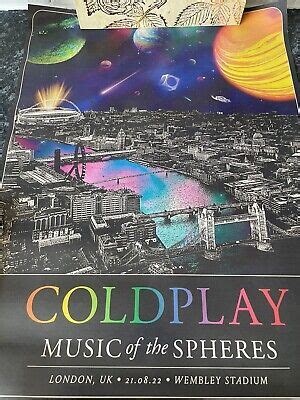 Coldplay Music Of The Spheres Official Tour Poster From Wembley London