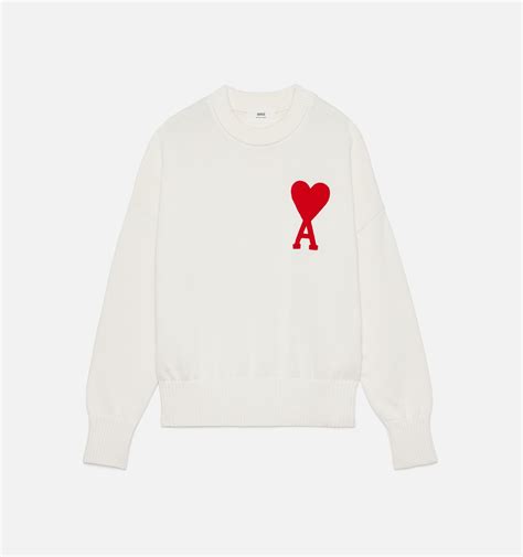 Oversize Ami De Coeur Sweater Ami Paris Official Cardigan Men Men