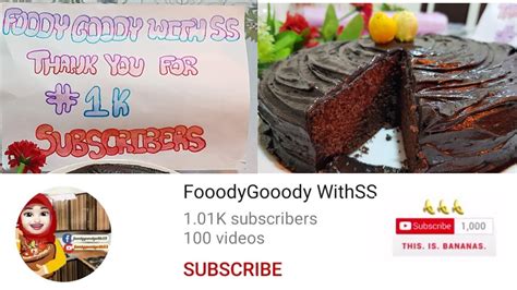 1k Subscriber Celebration Chocolate Cake Recipe 1k Subscriber