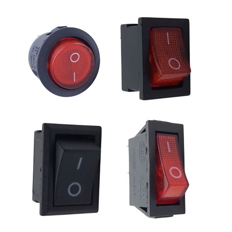 Jual Saklar Power On Off Switch Kecil Hitam Merah 2 Pin 3 Pin Rocker