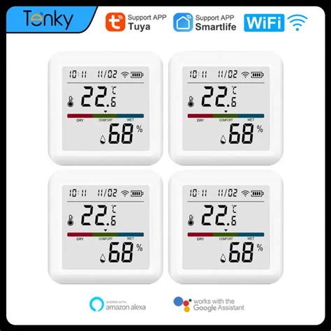 Tuya Smart Home Wifi Temperature Humidity Sensor With Backlight Indoor