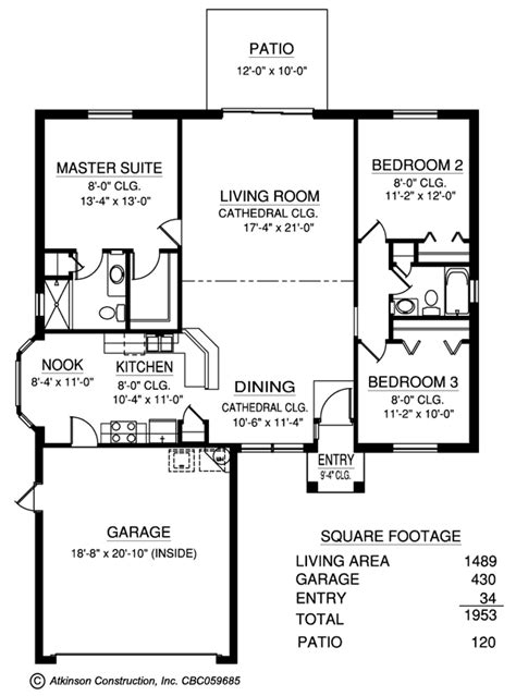 St. John Floor Plan © Atkinson Construction Inc. - Citrus Marion Levy ...