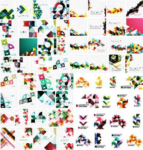 Premium Vector Huge Mega Collection Of Abstract Geometric Paper