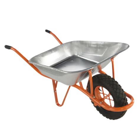 Wheel Barrow Wb6400g 5 Cu Ft 65l Steel Tray With 4 00 8 Pneumatic Wheels