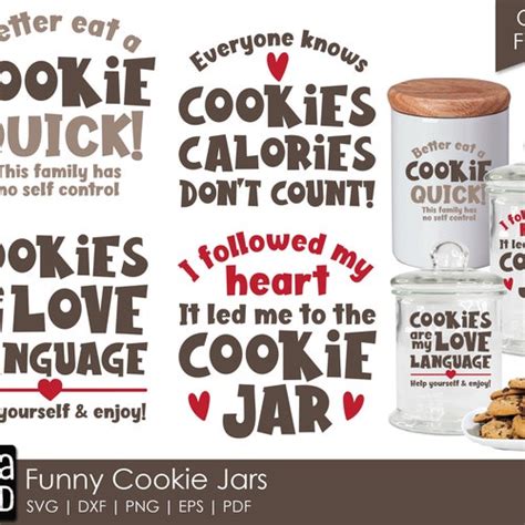 Cookie Svg And Cut Files For Crafters Cookie Jar Designs Etsy