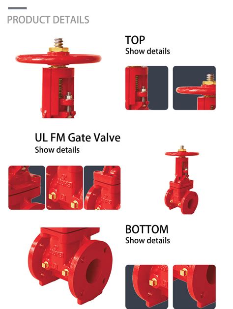 Dn200 Fm Approved Ul Listed Fire Protection 300psi Flanged Osy Rising