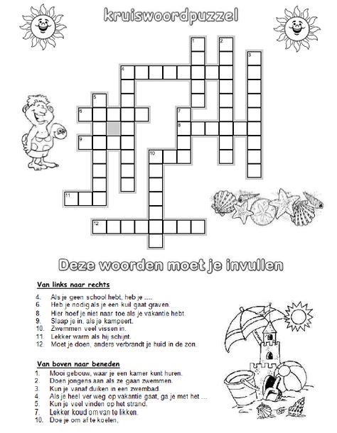 35 Ideeën Over Zomer Puzzels Puzzel Woordzoeker Zomer