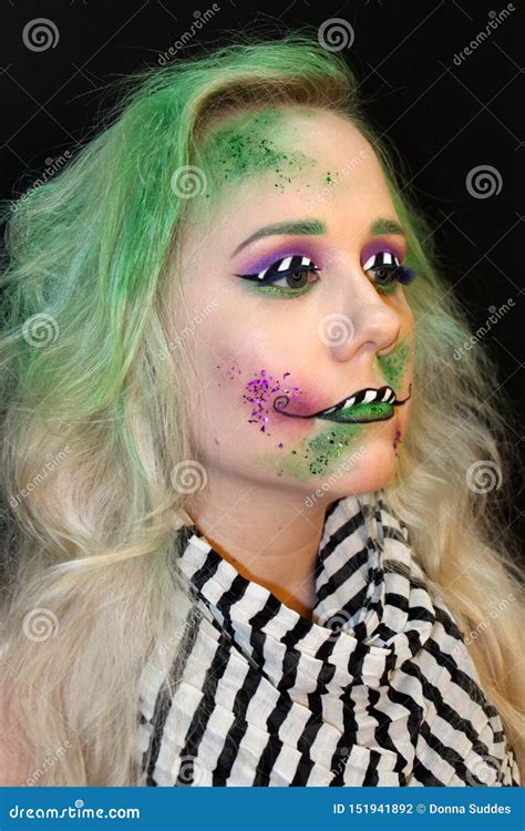 Beetlejuice Inspired Makeup Stock Photo - Image of mascara, artistic: 151941892