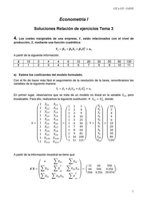 Leccion 3 soluciones Econometría I Soluciones Relación de ejercicios