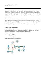 Cis Unit Lab Review Docx Cis Unit Lab Review