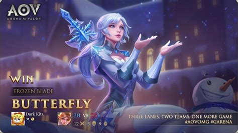 Garena AOV Arena Of Valor Butterfly Frozen Blade Gameplay YouTube