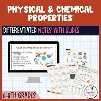 Physical And Chemical Properties Guided Notes By The Teachers Upstairs