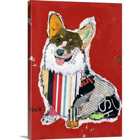 Greatbigcanvas Corgi By Michel Keck Canvas Wa In H X In W