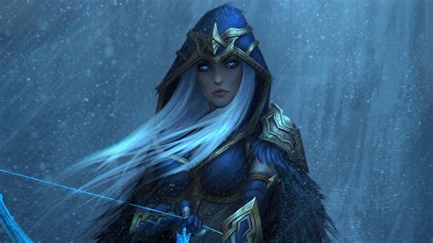 Ashe League Of Legends Art K F Wallpaper Pc Desktop