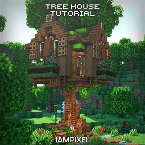 Minecraft Treehouse! (Tutorial)🌳 | Minecraft houses, Minecraft ...