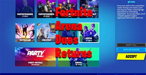 Fortnite Area Duos returns: Is Arena Duos Coming Back To Fortnite ...