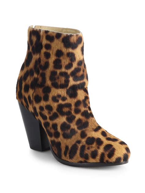 Lyst Rag And Bone Newbury Leopard Print Calf Hair Ankle Boots