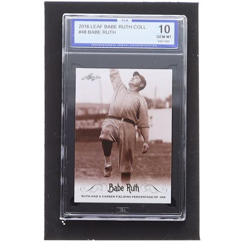 Babe Ruth 2016 Leaf Babe Ruth Collection 48 ISA 10 Pristine Auction