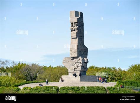 Gdansk Poland. The Battle of Westerplatte Monument locates the first ...