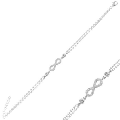 Infinity Charm Bracelet for Women in Sterling Silver