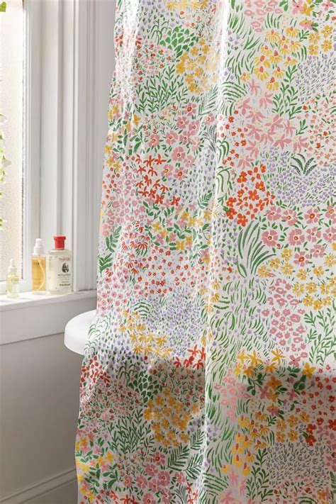 Meadow Floral Peva Shower Curtain Urban Outfitters