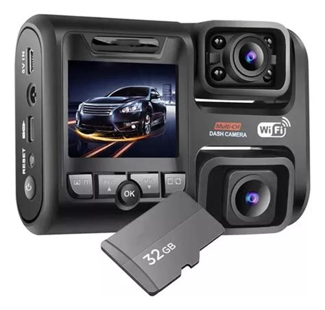 Câmera Veicular D30h 32gb Dupla Carro Gps Fullhd Wifi Uber