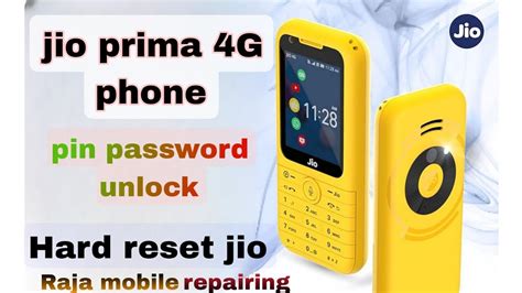 Jio Phone Prima 4g Ka Lock Remove Kaise Kare Jio Prima 4g Pin Unlock