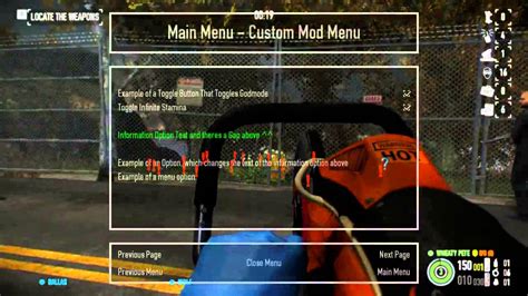 Payday 2 Custom Mod Menu Class Example Youtube