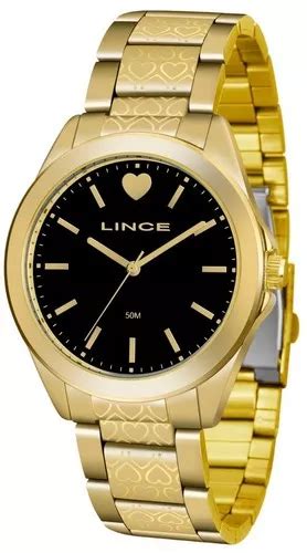 Reloj Lince LRG4569l P1kx analógico para mujer color dorado y negro