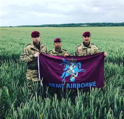 Airborne Reme Flag Held In Corn Field Paradata