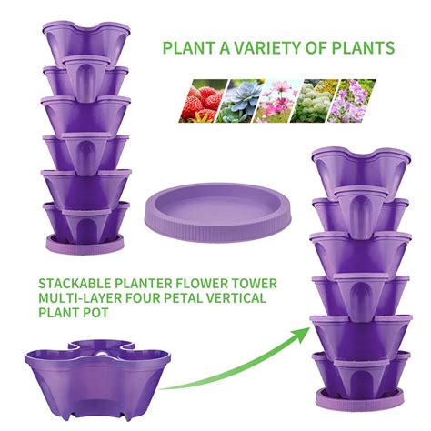 Pot De Fleur Red Kit De Plantation Verticale De Jardin Tour De